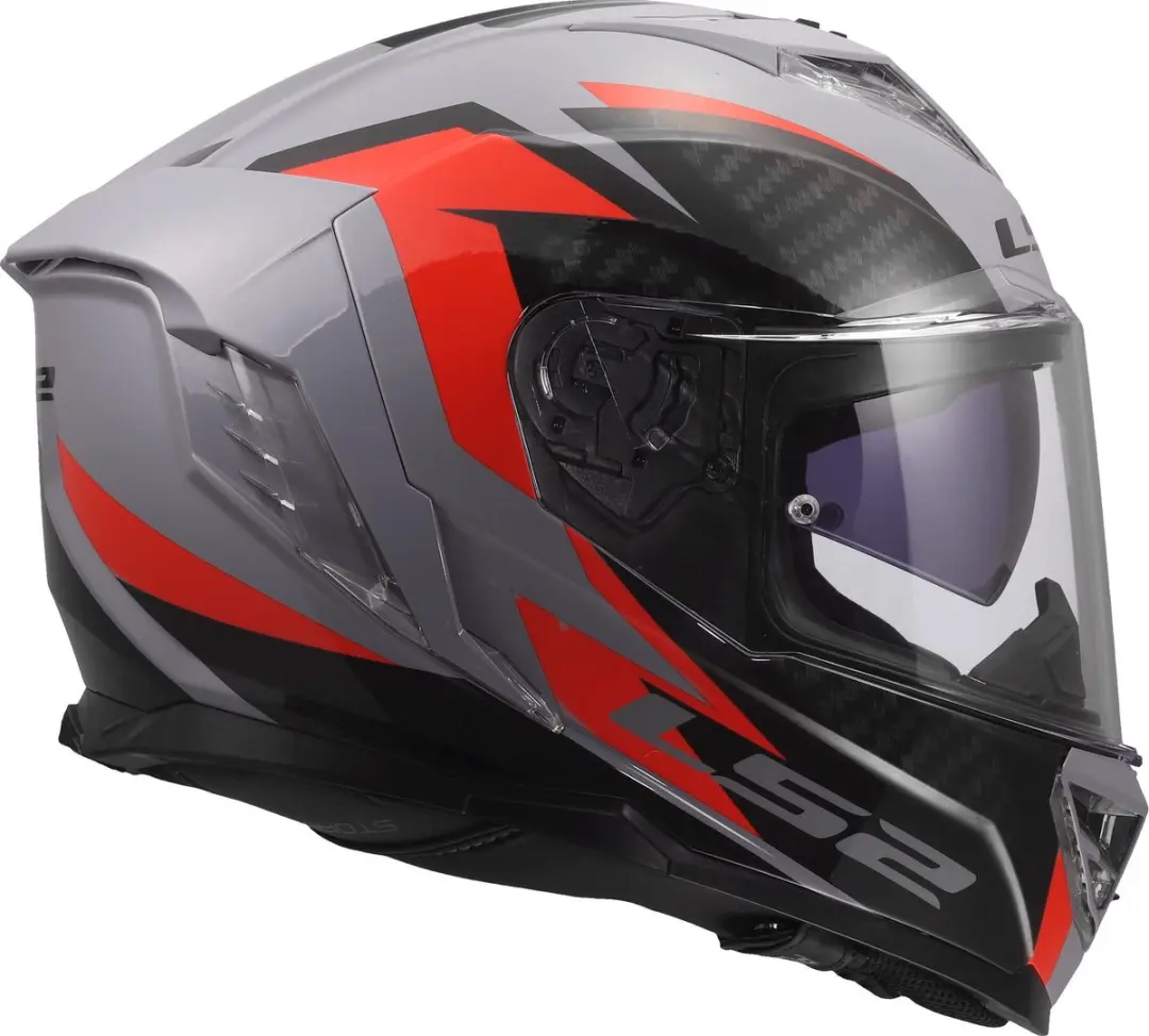 LS2 FF818 Storm III Dynamo Helm - L - Grijs/Rood