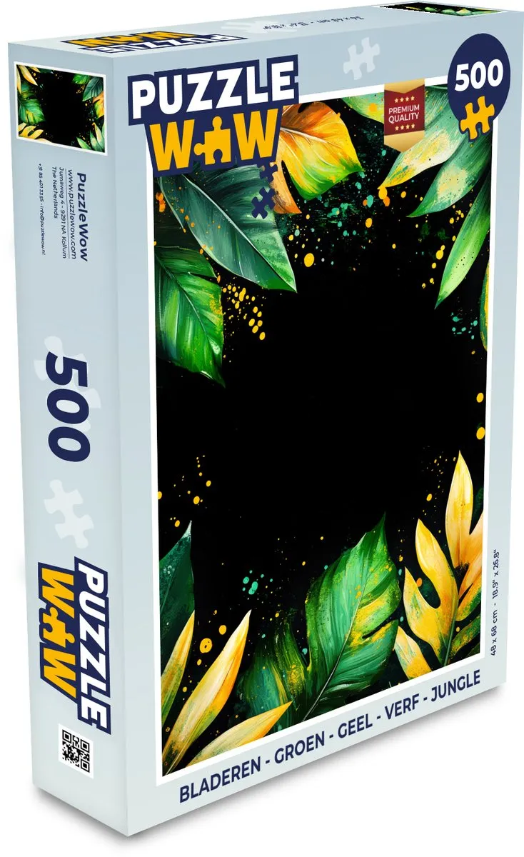 PuzzleWow Jungle Graffiti Legpuzzel 500 Stuks - 8721169398204