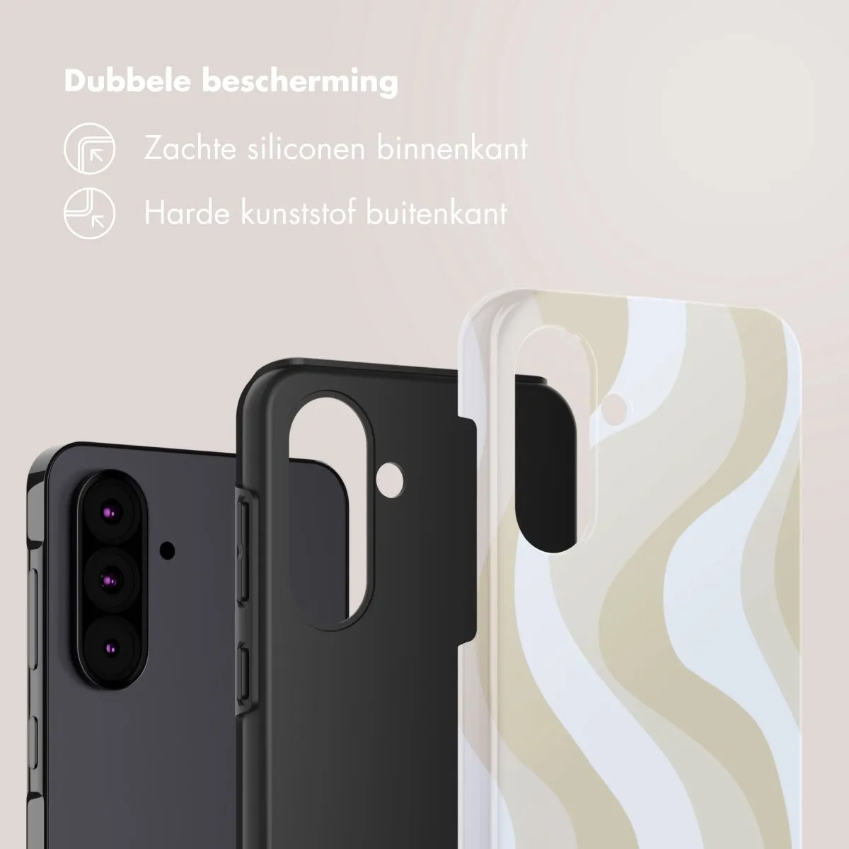 Selencia Hoesje SH00082609 Samsung Galaxy A56/A36 - Desert Waves Beige