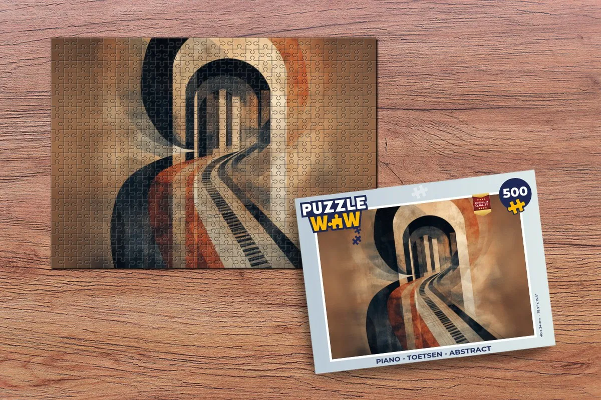 PuzzleWow Piano Abstract Legpuzzel 500 Stuks - MPN 8721414231508
