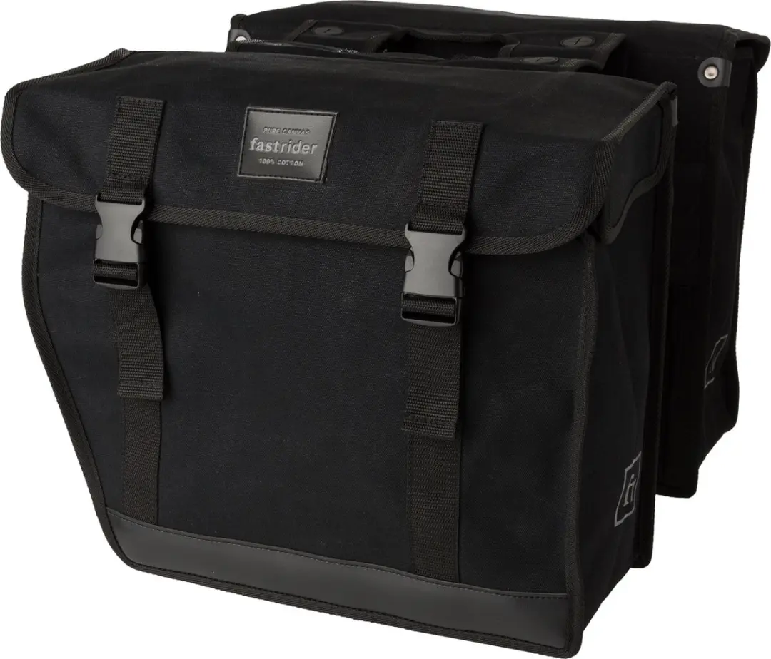 Fastrider Canvas Hybride 93 Dubbele Fietstas Zwart 41L