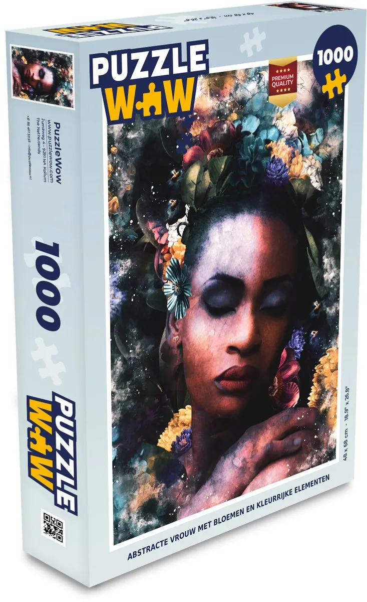 PuzzleWow Abstract Legpuzzel 1000 Stuks - Multicolor