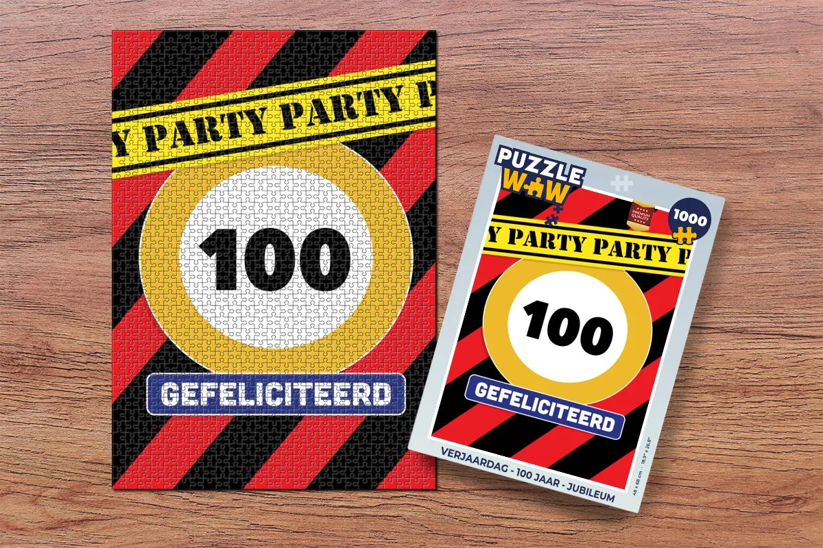 PuzzleWow Verjaardag Jubileum Legpuzzel 1000 Stuks - Multicolor