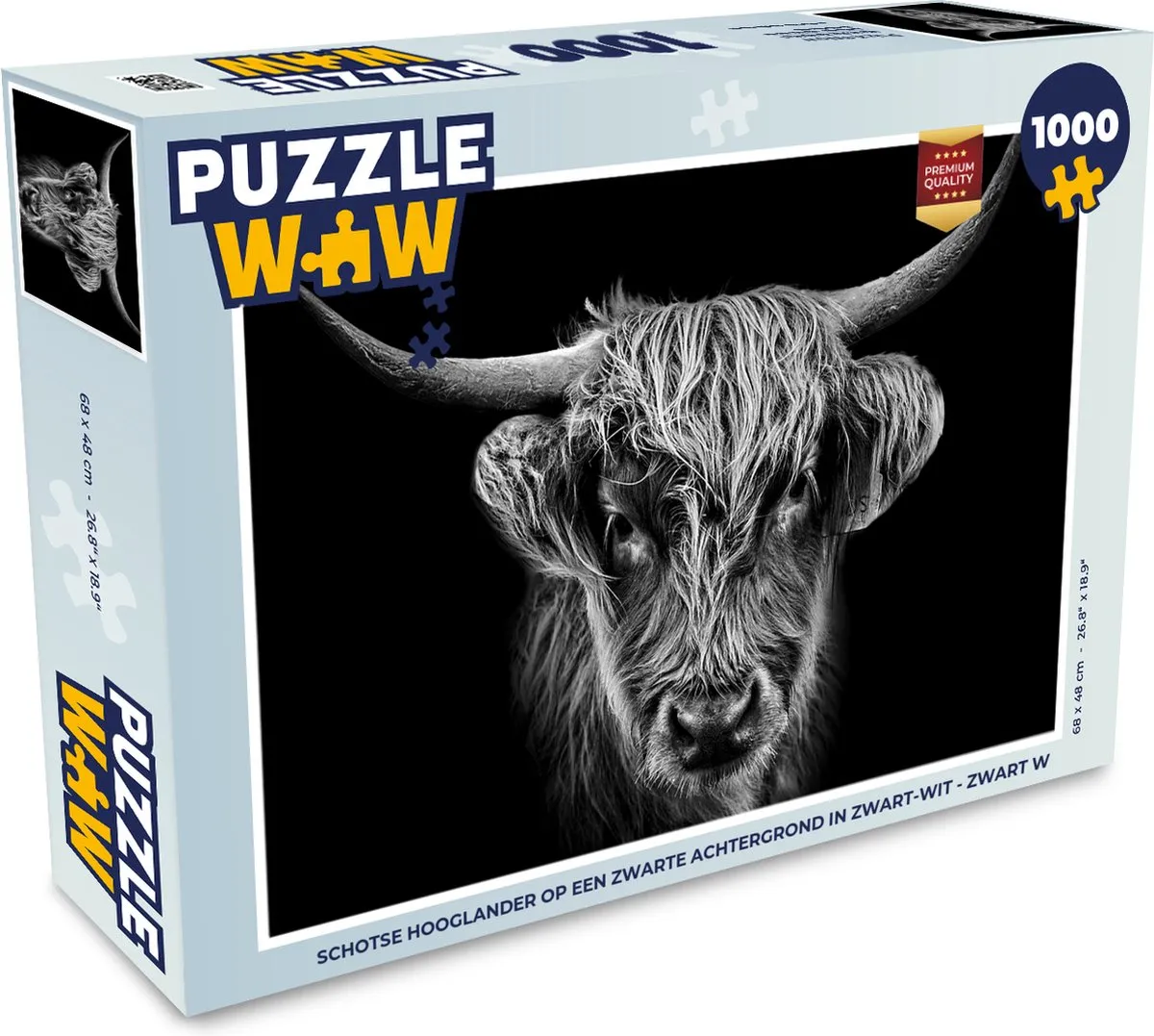 PuzzleWow Schotse Hooglander Legpuzzel 1000 Stuks - Multicolor