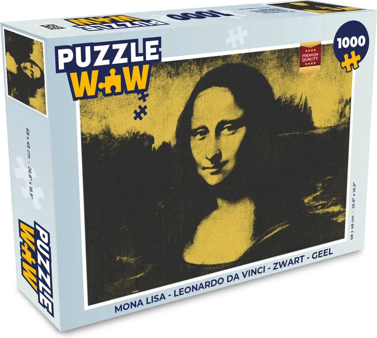 PuzzleWow Mona Lisa Legpuzzel 1000 Stuks - Multicolor