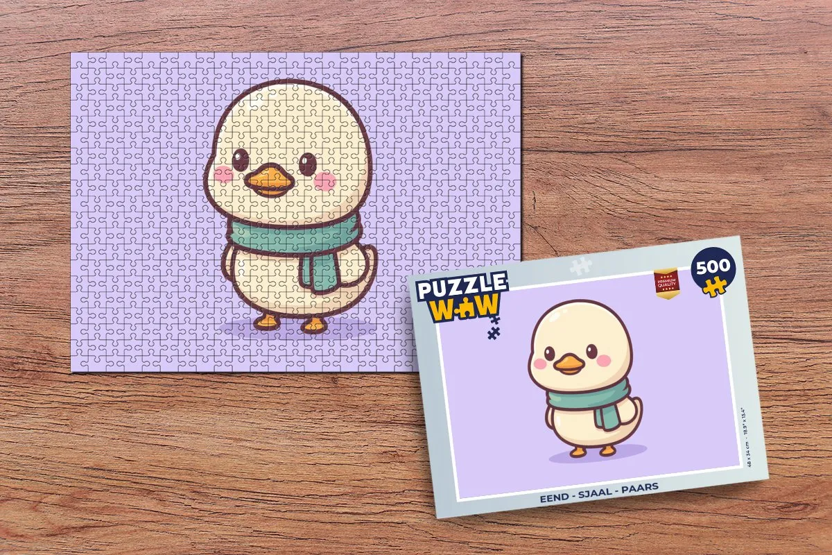 PuzzleWow Eend Sjaal Legpuzzel 500 Stuks - Paars