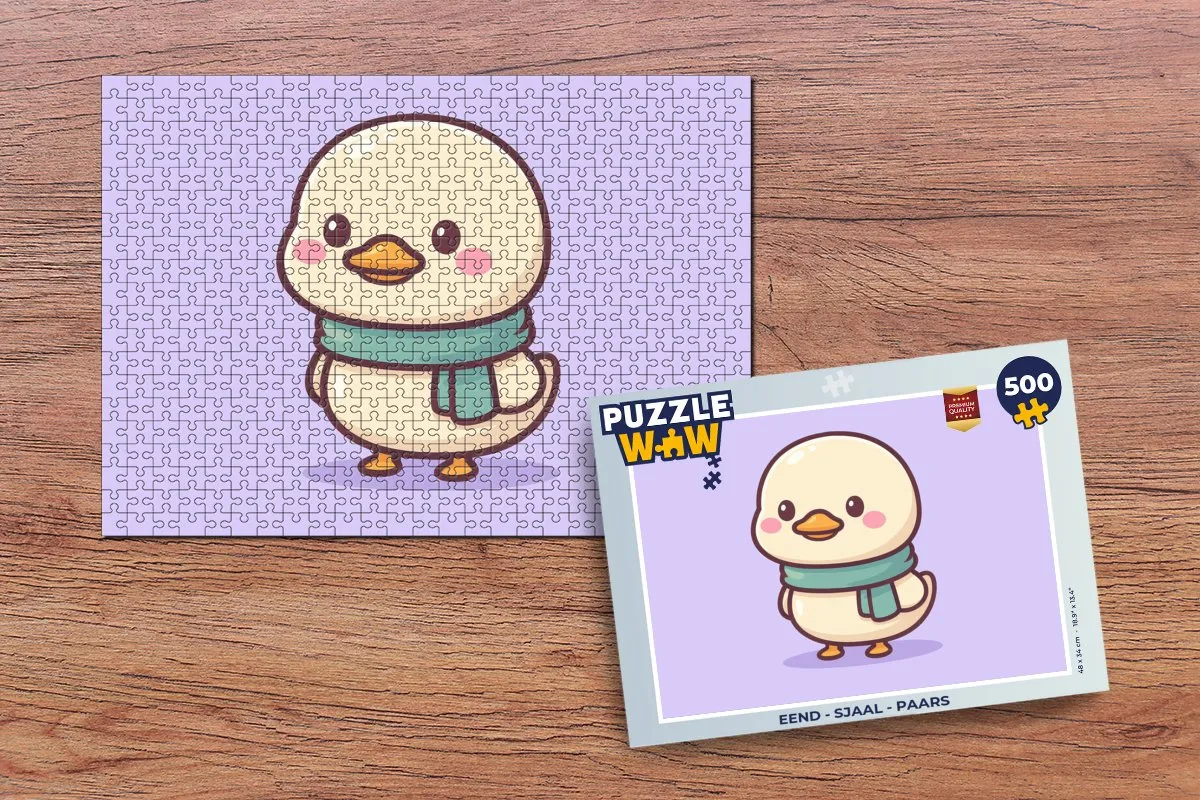 PuzzleWow Eend Sjaal Legpuzzel 500 Stuks - Paars