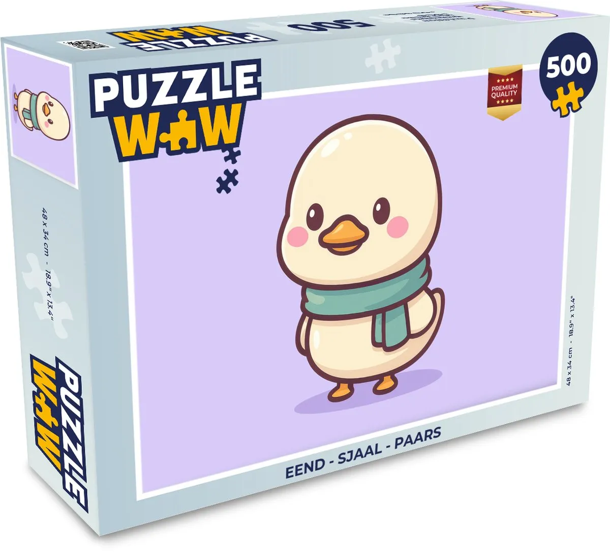 PuzzleWow Eend Sjaal Legpuzzel 500 Stuks - Paars