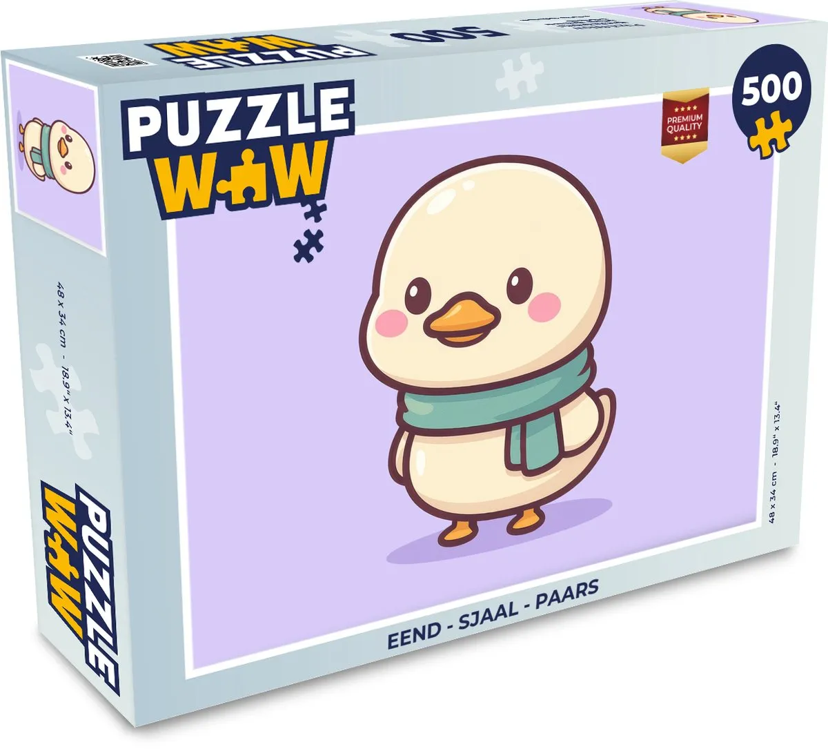 PuzzleWow Eend Sjaal Legpuzzel 500 Stuks - Paars