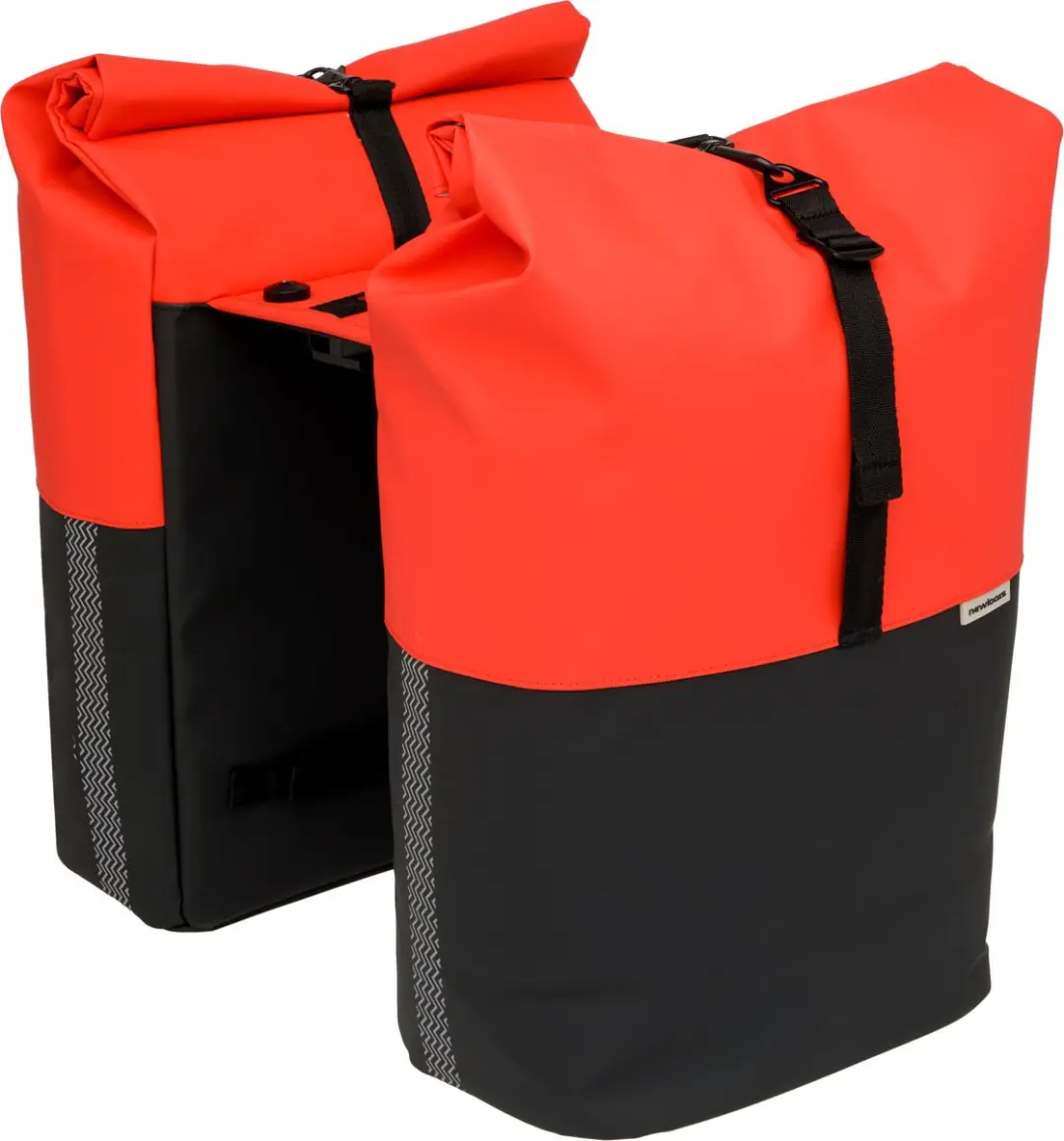New Looxs Nyborg Double Dubbele Fietstas 34L - MIK Adapter - Zwart & Rood
