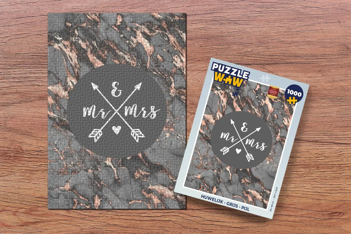 PuzzleWow Mr & Mrs Legpuzzel 1000 Stuks - Multicolor