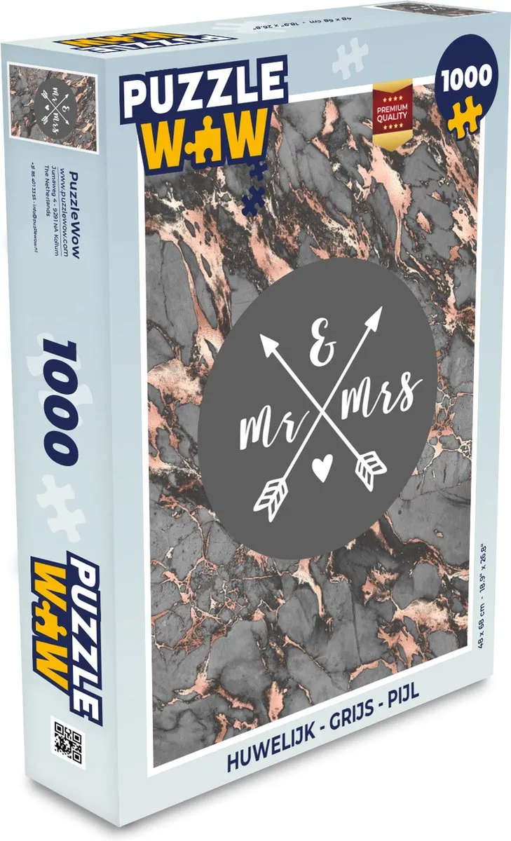 PuzzleWow Mr & Mrs Legpuzzel 1000 Stuks