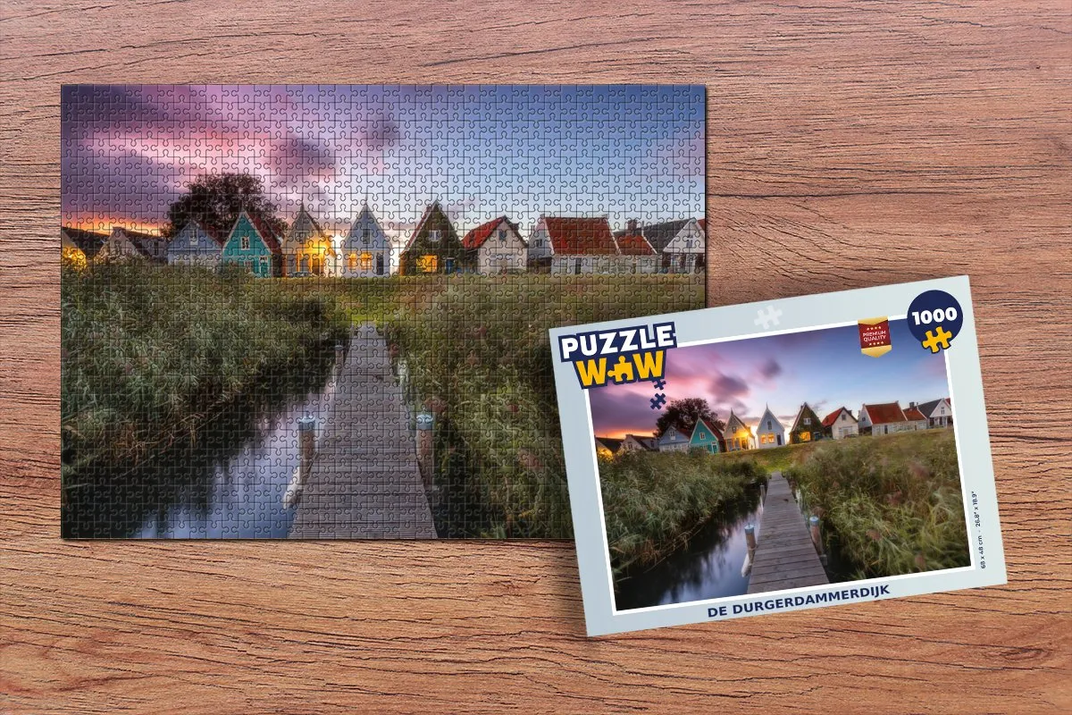 PuzzleWow De Durgerdammerdijk Legpuzzel 1000 Stuks - Multicolor