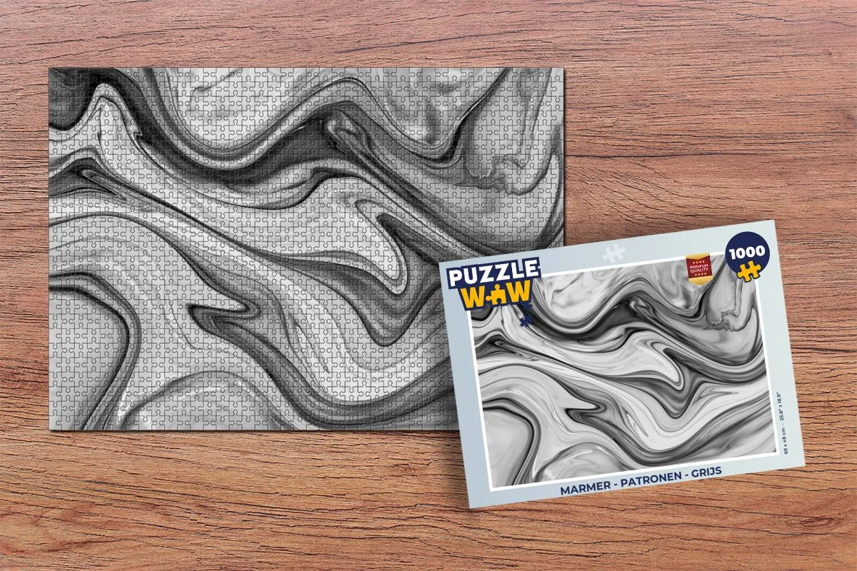 PuzzleWow Marmerlook Legpuzzel 1000 Stukjes - Multicolor
