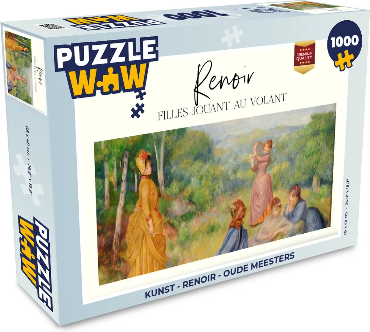 PuzzleWow Renoir Oude Meesters Legpuzzel 1000 Stuks - Multicolor