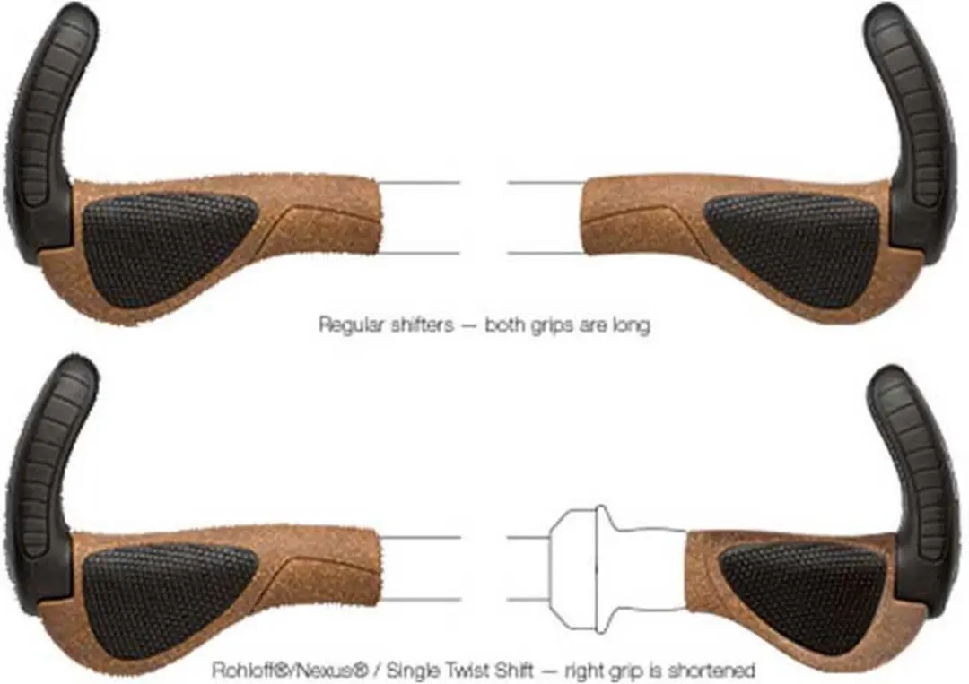 Ergon GP3-L Nexus Handvatten - Zwart - afbeelding 4 van 6
