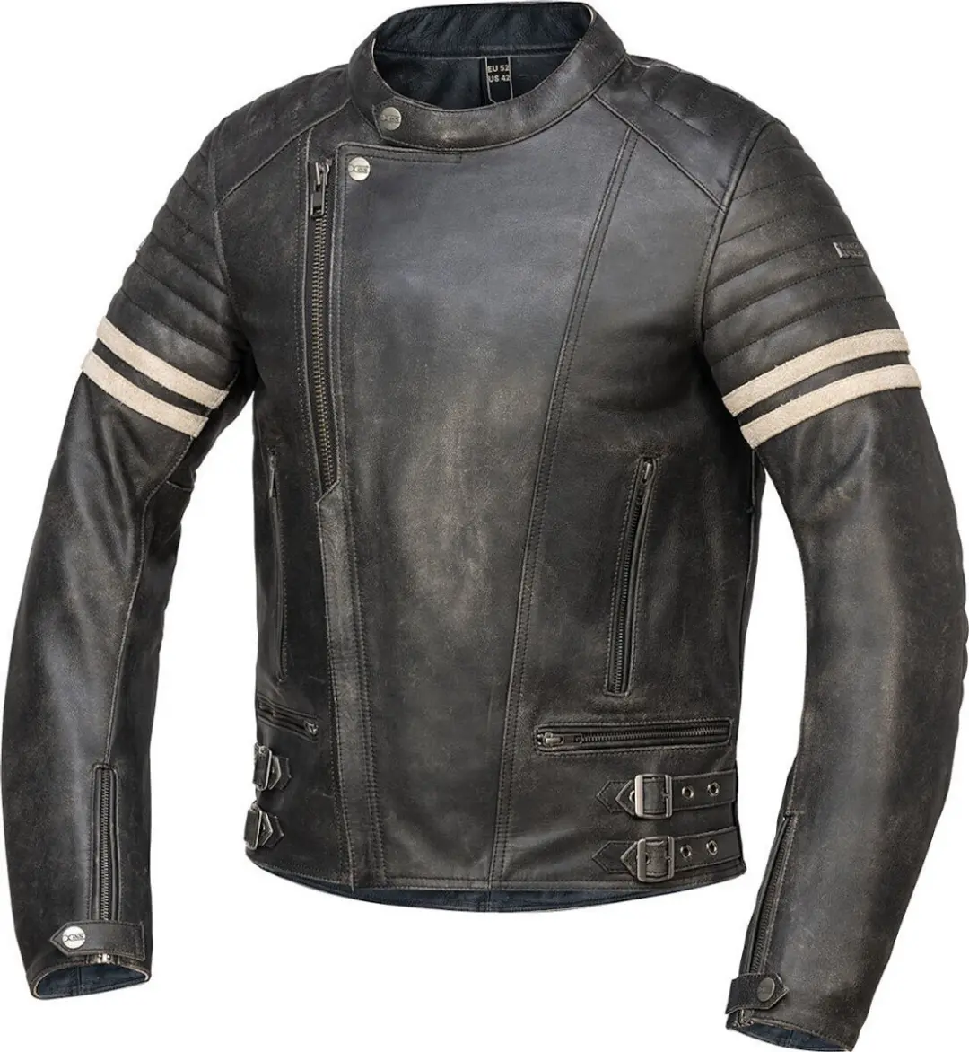IXS Andy Zwart Leren Motorjas