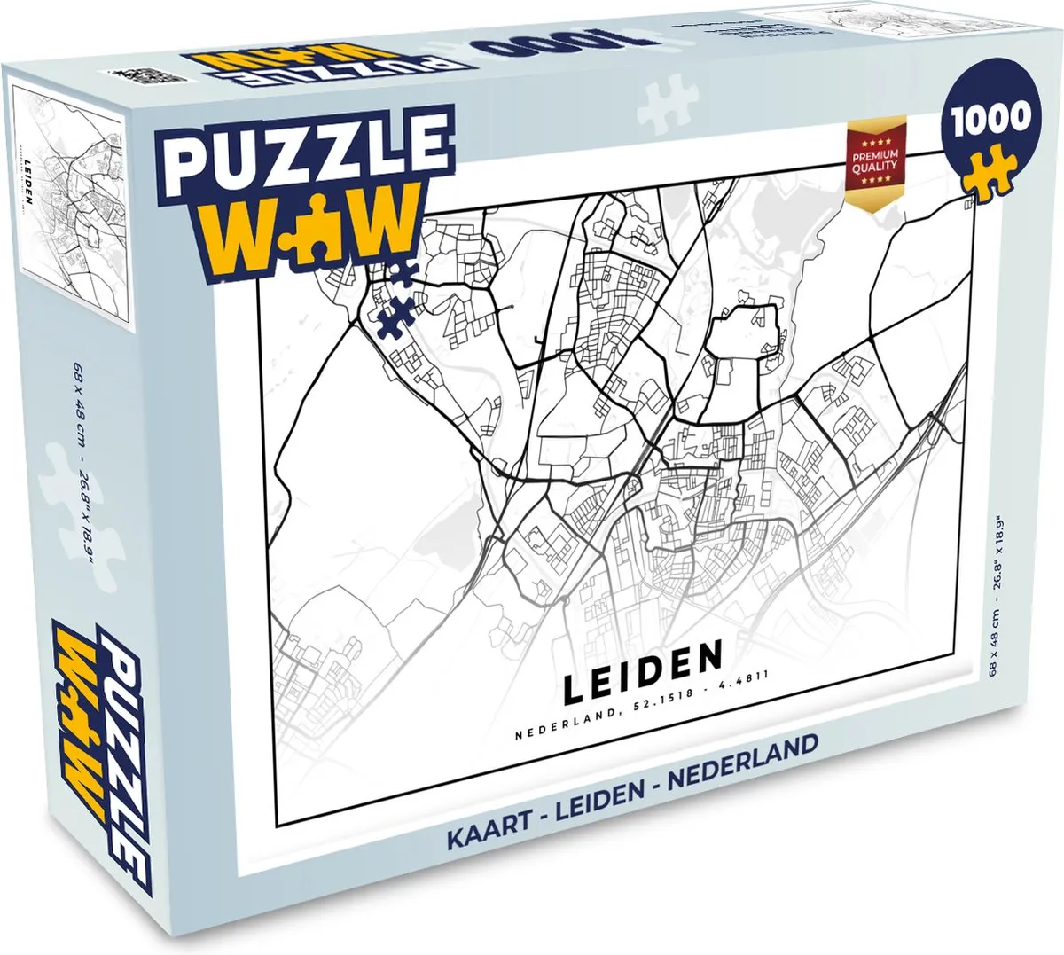 PuzzleWow Legpuzzel Leiden Nederland 1000 Stuks
