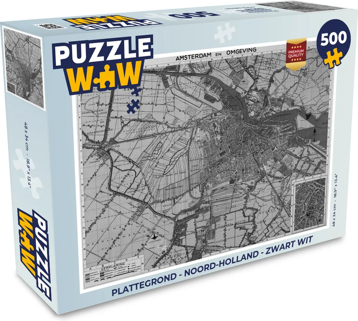 PuzzleWow Noord-Holland Legpuzzel 500 Stuks