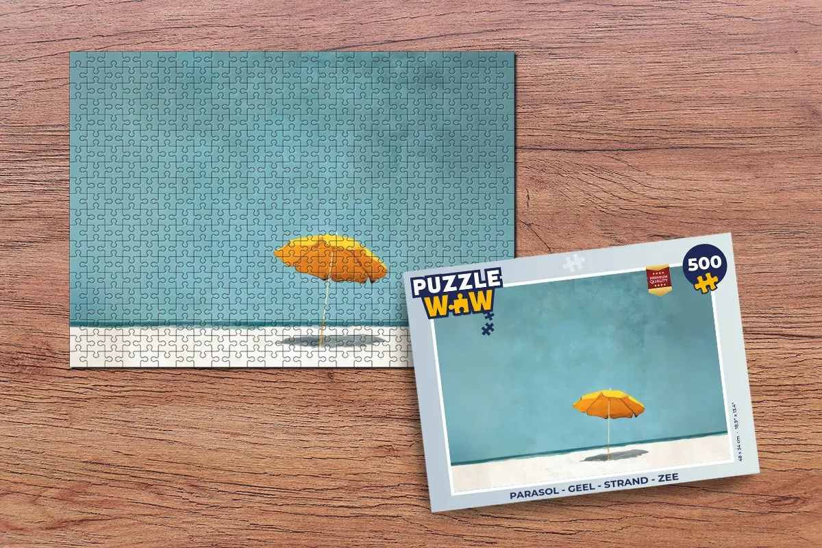 PuzzleWow Parasol Puzzel 500 Stuks - Geel