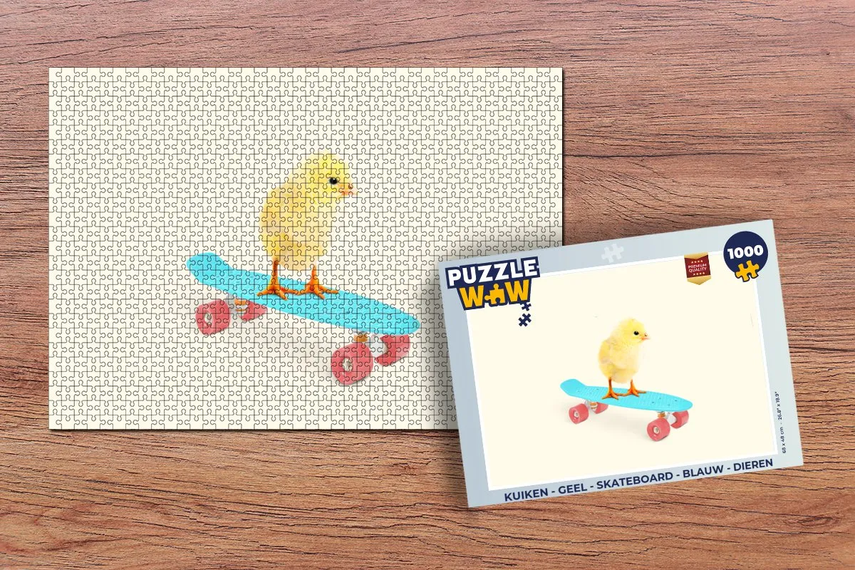 PuzzleWow Kuiken Legpuzzel 1000 Stuks - Multicolor