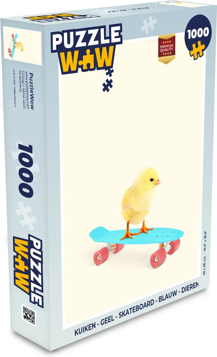 PuzzleWow Kuiken Legpuzzel 1000 Stuks - Multicolor