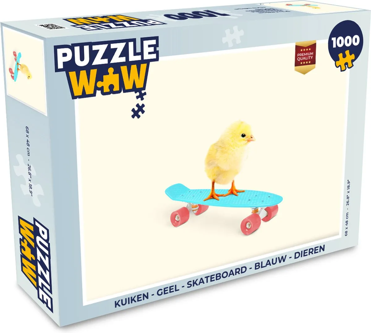 PuzzleWow Kuiken Legpuzzel 1000 Stuks - Multicolor