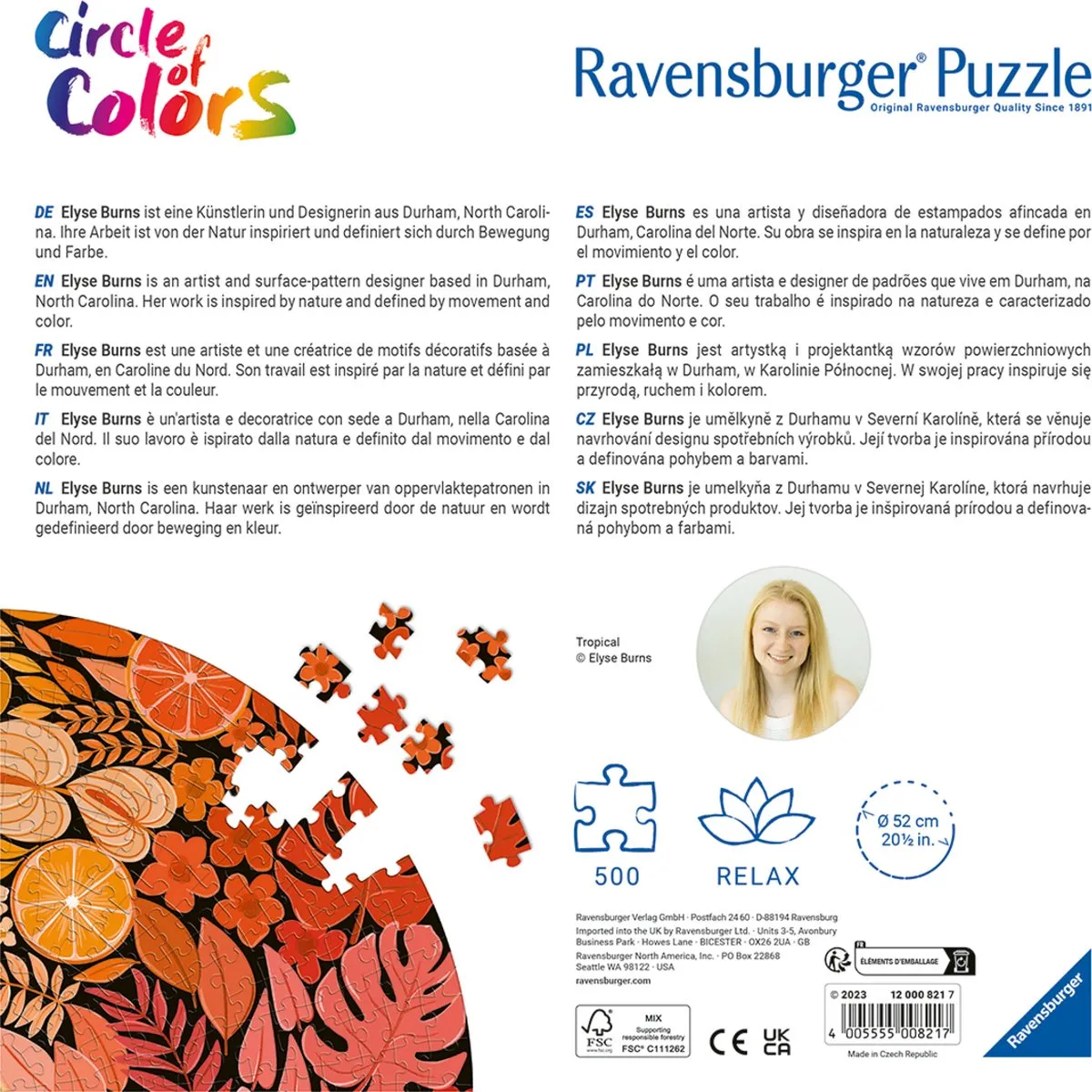 Ravensburger Circle of Colors Tropical Legpuzzel 500 Stuks