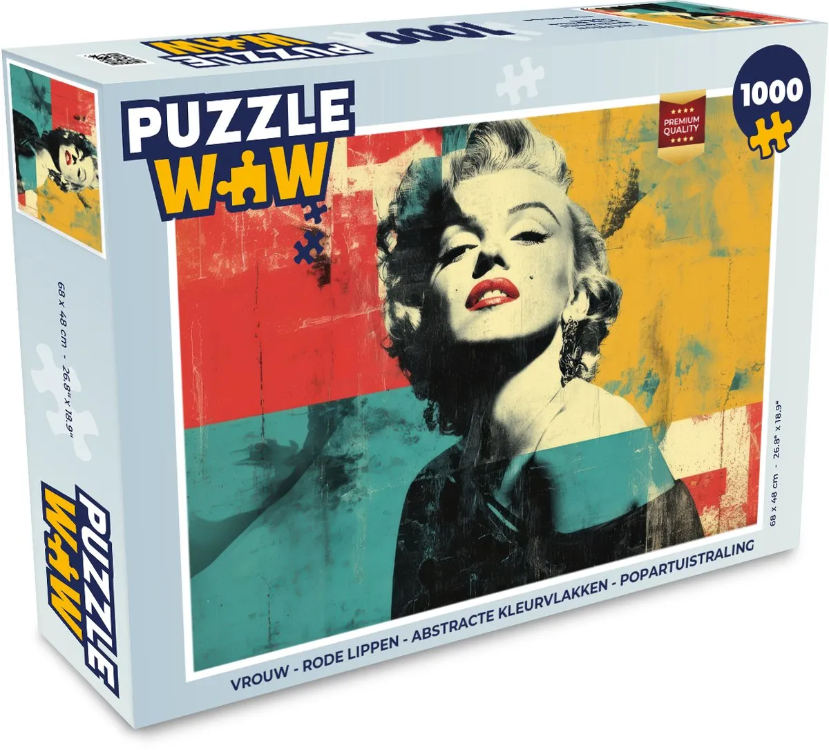 PuzzleWow Legpuzzel 1000 Stuks - Rode Lippen