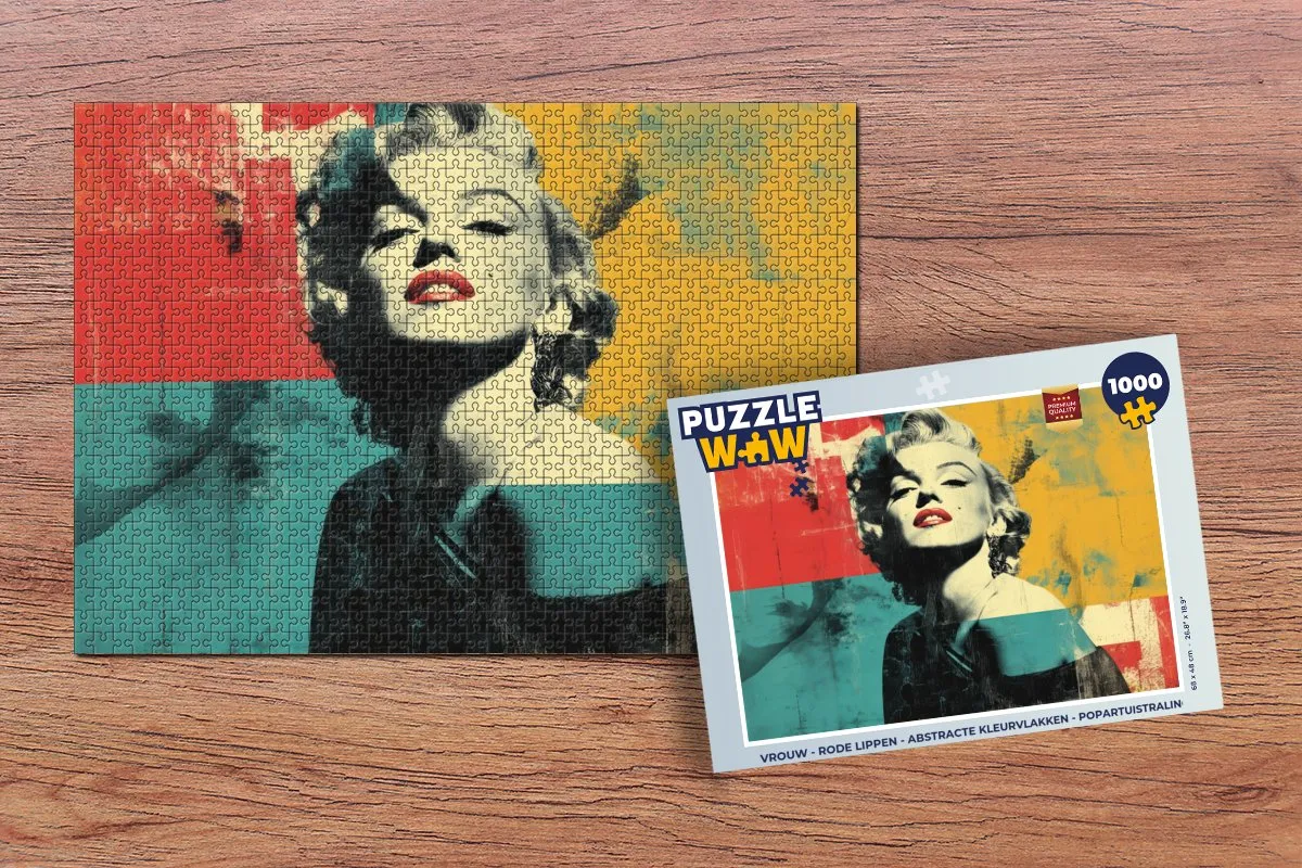 PuzzleWow Legpuzzel 1000 Stuks - Rode Lippen