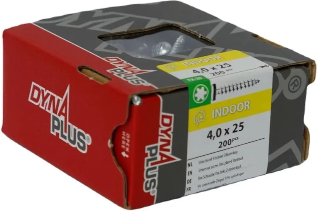 Dynaplus Unischroef Torx 20 4x25mm - 200 Stuks