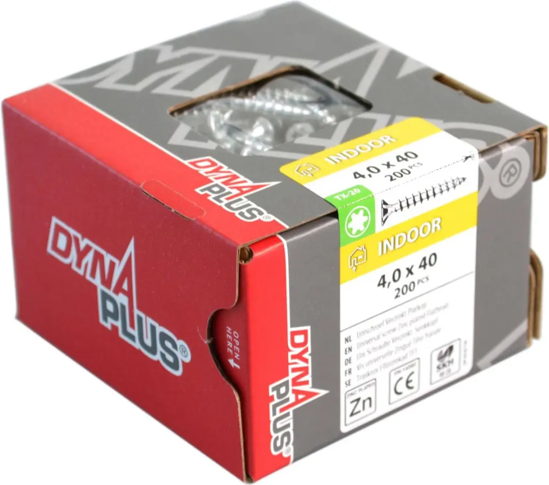 Dynaplus Unischroef Torx 20 4x25mm - 200 Stuks
