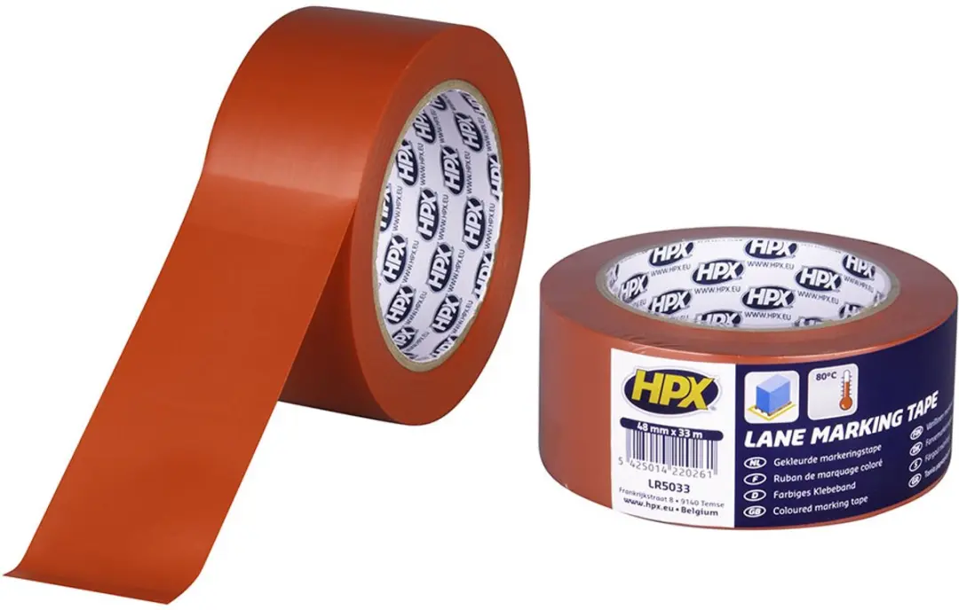 Zelfklevende markeringstape rood 48mm x 33m