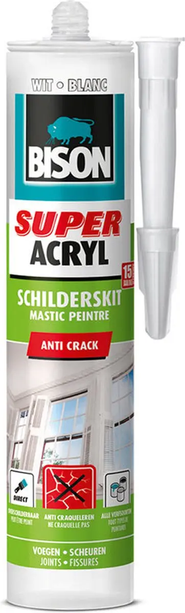 Bison Super Acrylaat Schilderskit 300ml - Wit