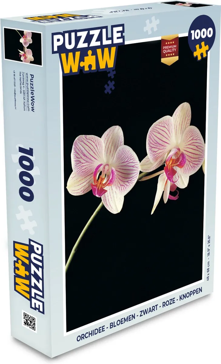PuzzleWow Orchidee Legpuzzel 1000 Stuks - Multicolor