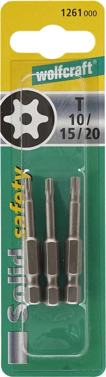 Wolfcraft TORX Bitset 10/15/20 - 3-delig
