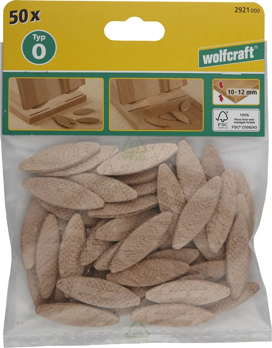 Wolfcraft Lamellendeuvel 15mm - 50 Stuks