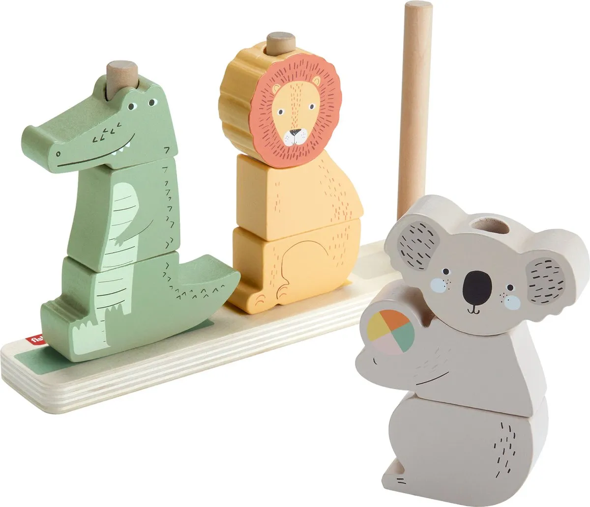 Fisher Price Houten Dieren Stapelen Multicolor