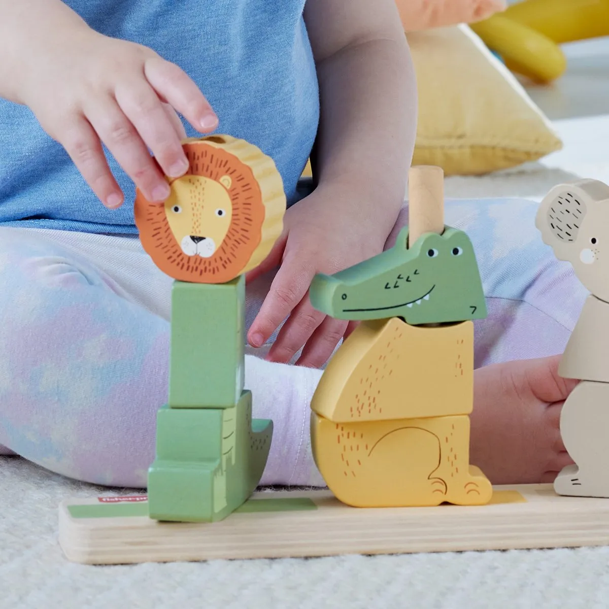 Fisher Price Houten Dieren Stapelen Multicolor - 10 Stuks