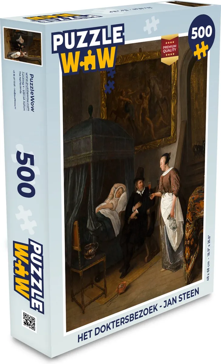 PuzzleWow Het Doktersbezoek Jan Steen Legpuzzel 500 Stuks