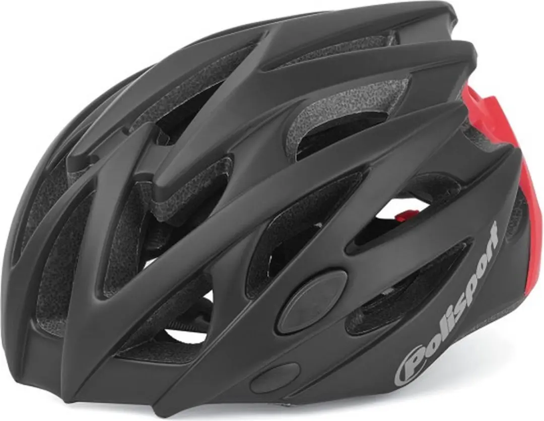 Polisport Twig Fietshelm - L 58-61cm - Mat Zwart/Rood - afbeelding 4 van 6