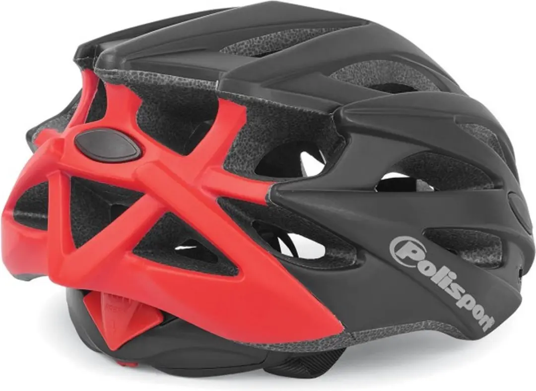 Polisport Twig Fietshelm - L 58-61cm - Mat Zwart/Rood - afbeelding 5 van 6