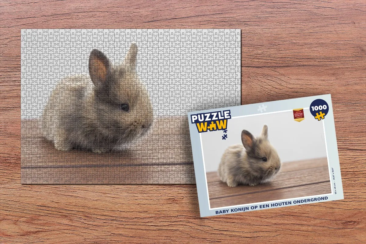 PuzzleWow Konijn Houten Legpuzzel 1000 Stuks