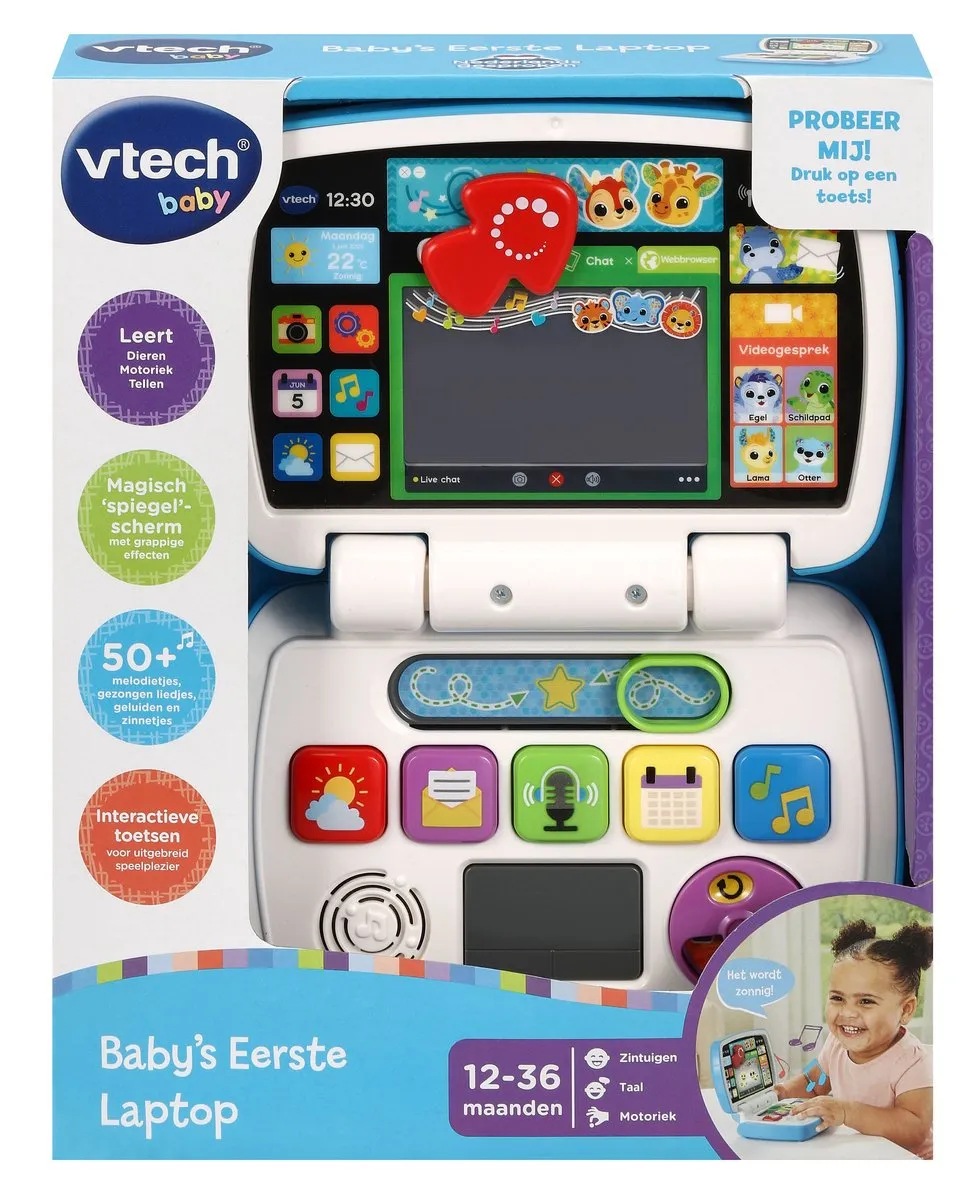 VTech Dierenvriendjes Eerste Laptop - Educatief Speelgoed