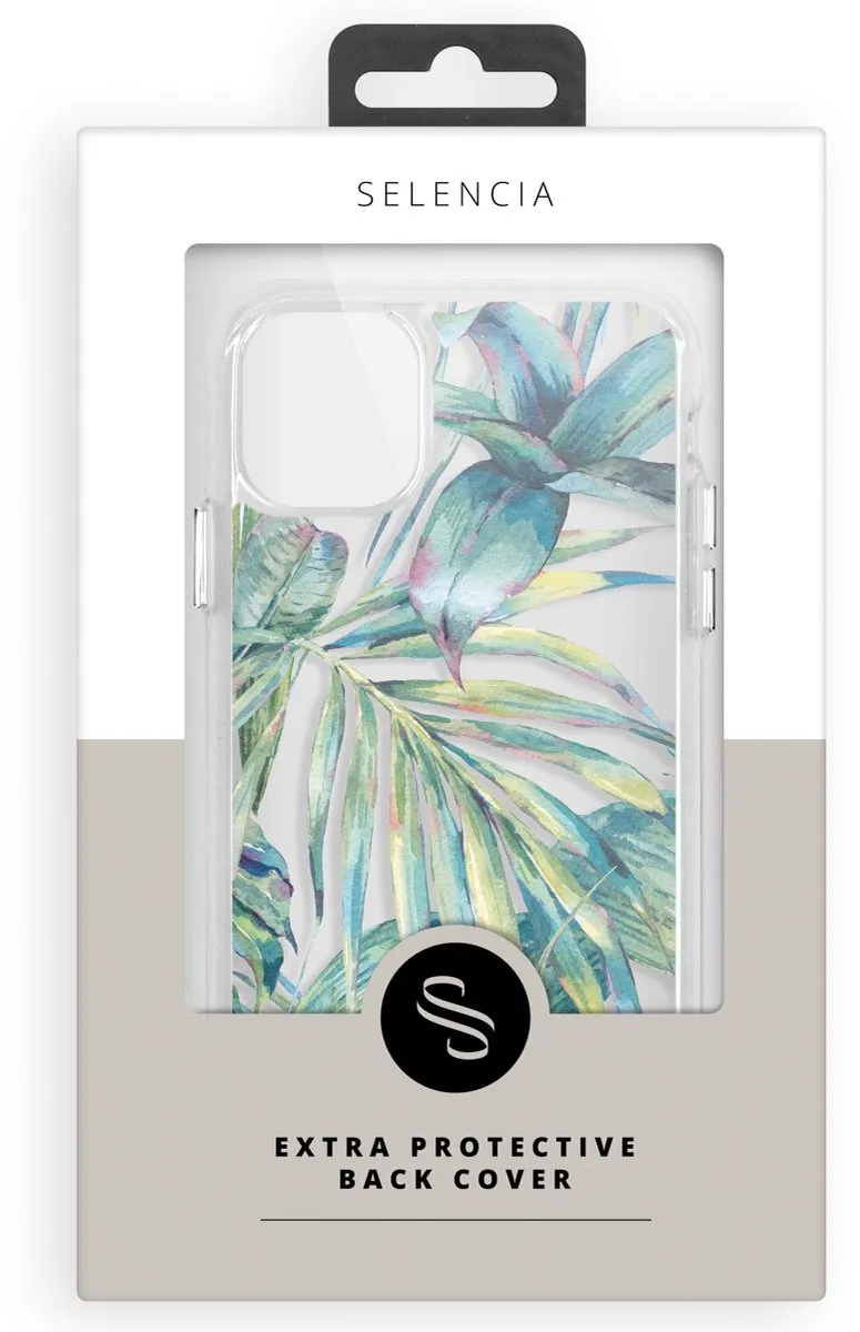 Selencia Hoesje iPhone 13 Pro Max - Groen Jungle Leaves