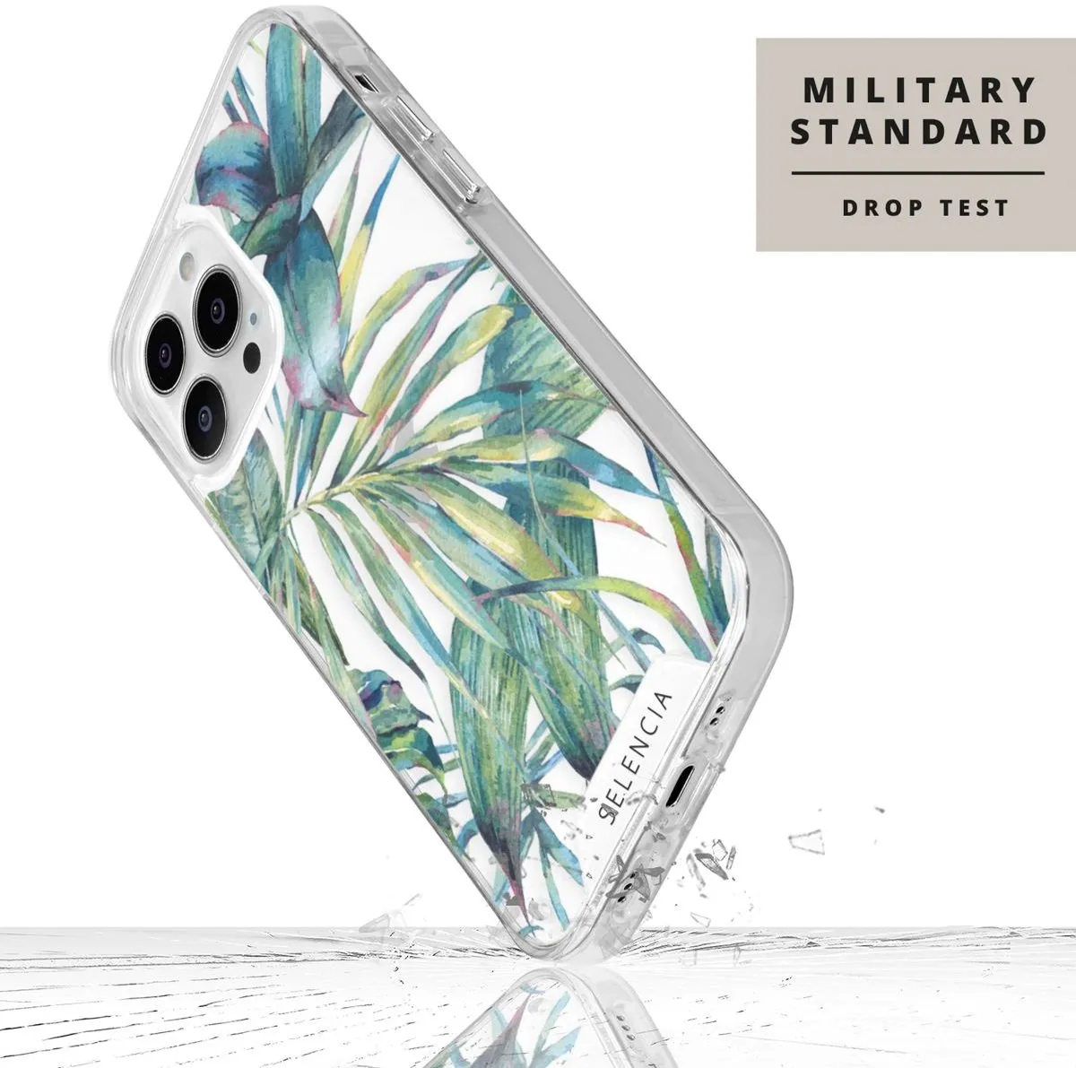 Selencia Hoesje iPhone 13 Pro Max - Groen Jungle Leaves