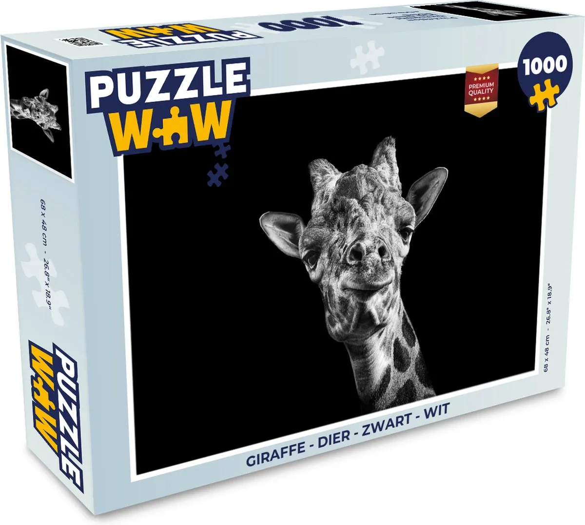 PuzzleWow Giraffe Legpuzzel 1000 Stuks
