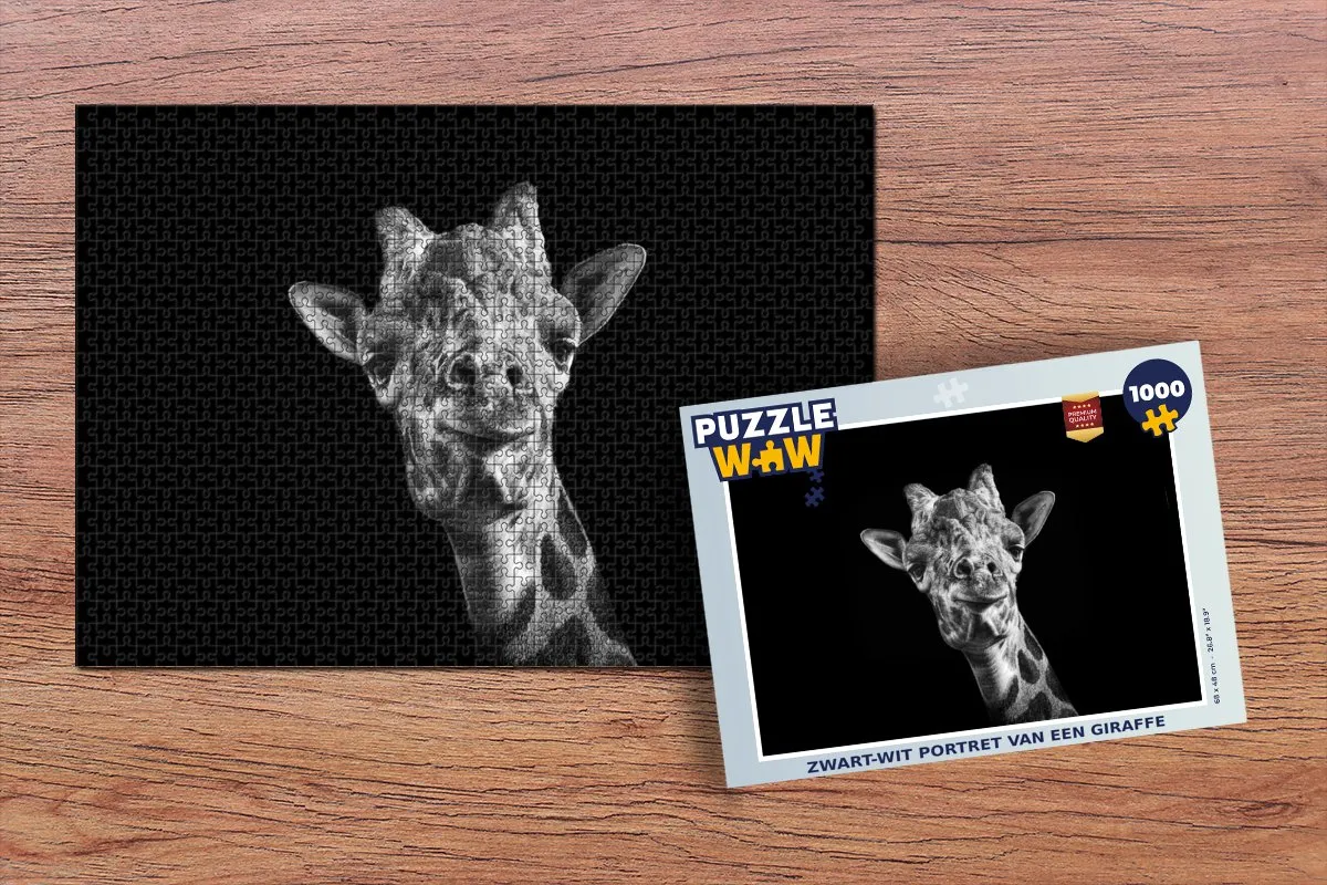 PuzzleWow Giraffe Legpuzzel 1000 Stuks - Multicolor