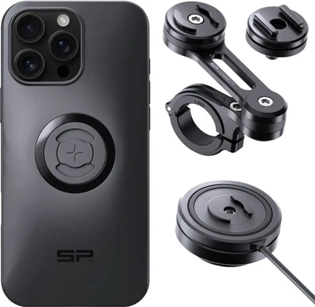 SP Connect Bundle SPC+ iPhone 16 Pro Max Moto Mount Pro Charging Anti Vibration