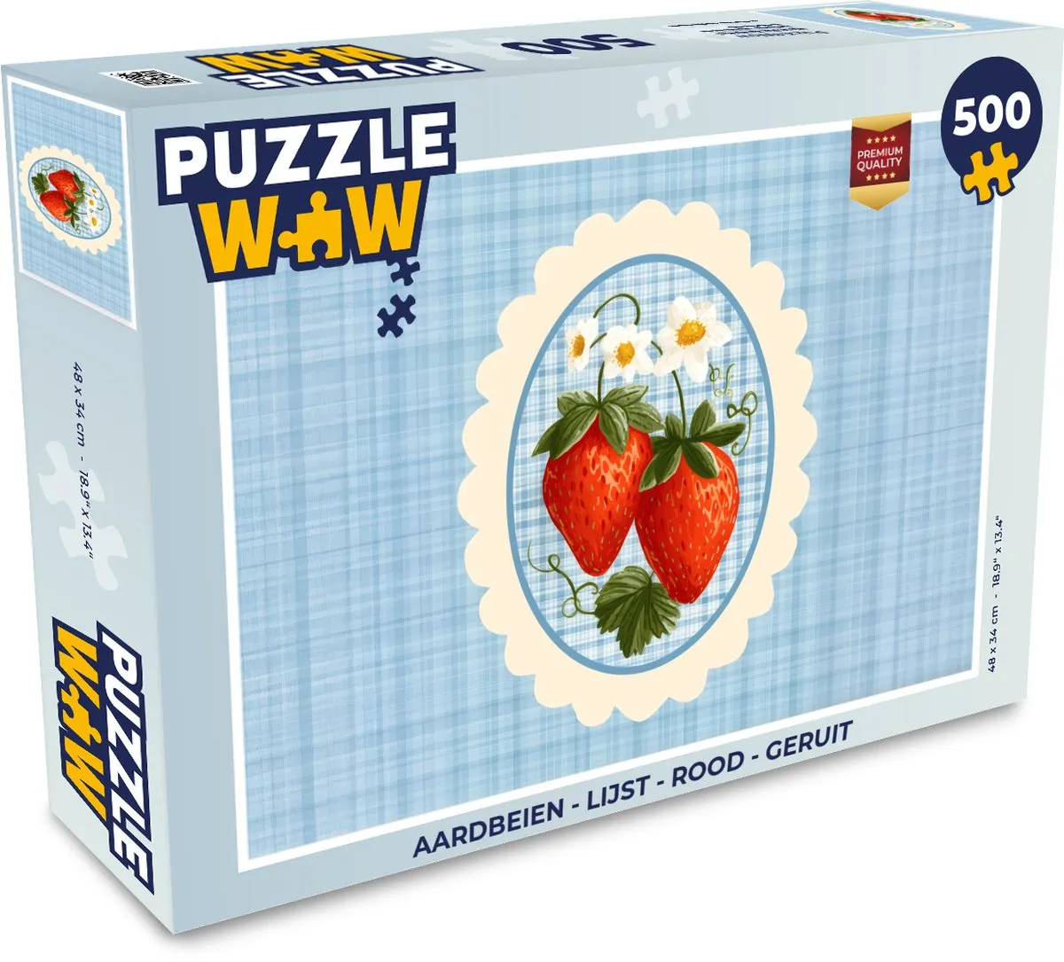 PuzzleWow Aardbeien Legpuzzel 500 Stuks